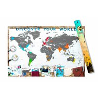 Zoškrabávacia mapa sveta Deluxe
