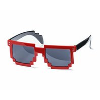 8 bitové pixelové slnečné okuliare červené