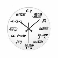 Nástenné hodiny Matematika biele