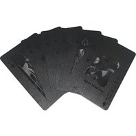 Čierne lesklé hracie karty