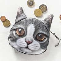 Peňaženka na mince 3D Mačka (model 3)