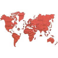 Drevená mapa sveta na stenu XL Coral