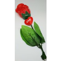 Červená ruža s LED svetielkom
