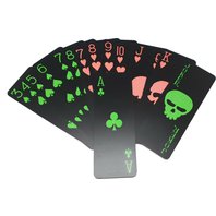 Čierne úzke hracie karty svietiace v tme Halloween
