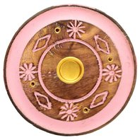 Držiak na kužely/tyčinky Mango Wood Pink Flower (10 cm)