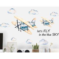 Nálepka na stenu Fly in the blue Sky (85 x 140 cm)