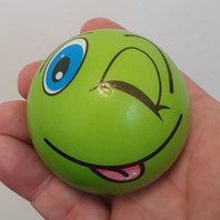 Antistresová loptička Smile zelená