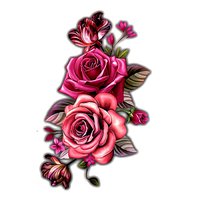 Tetovačka "Pink Rose" (19x12 cm)