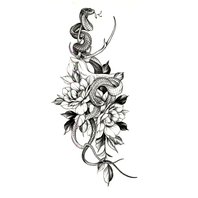 Tetovačka "Snake & Flowers"