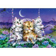 Art - Kittens swinging in the Moonlight (500 dielikov)