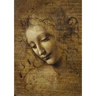 Art by Bluebird - Leonardo da Vinci - La Scapigliata, 1506-1508 (1000 dielikov)