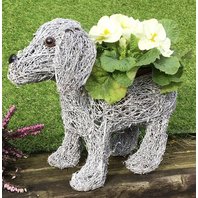 Záhradný kvetináč Šedý psík (26 cm)