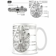 Star Wars Millennium Falcon Sketch hrnček